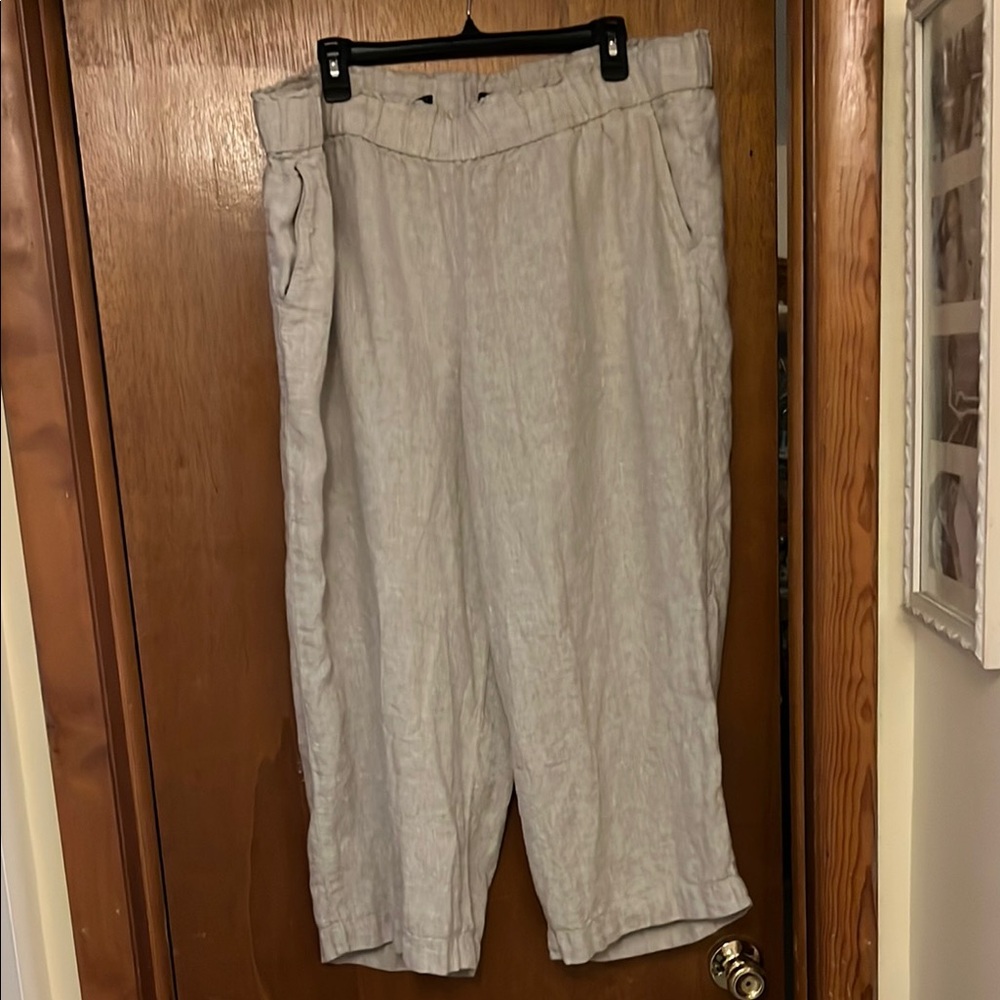 Talbots Natural Linen Pants